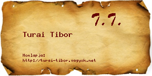 Turai Tibor névjegykártya